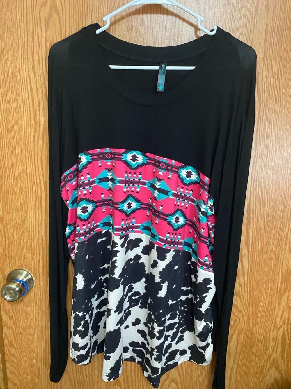 Sterling Creek Women's Western Pattern Long Sleeve Tunic Top, Size 2X